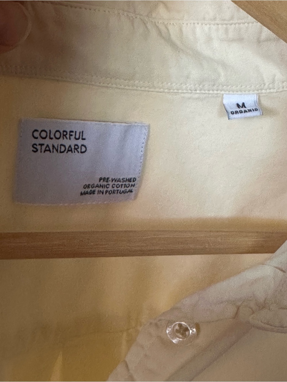 Light Yellow Button-Down Shirt with Chest Pocket - Picture 3 of 7